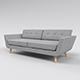 Grey sofa - 3DOcean Item for Sale