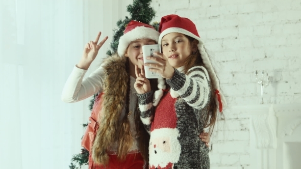 Kids Christmas Selfie