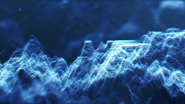 Futuristic Holographic Under The Sea Terrain Abyssal