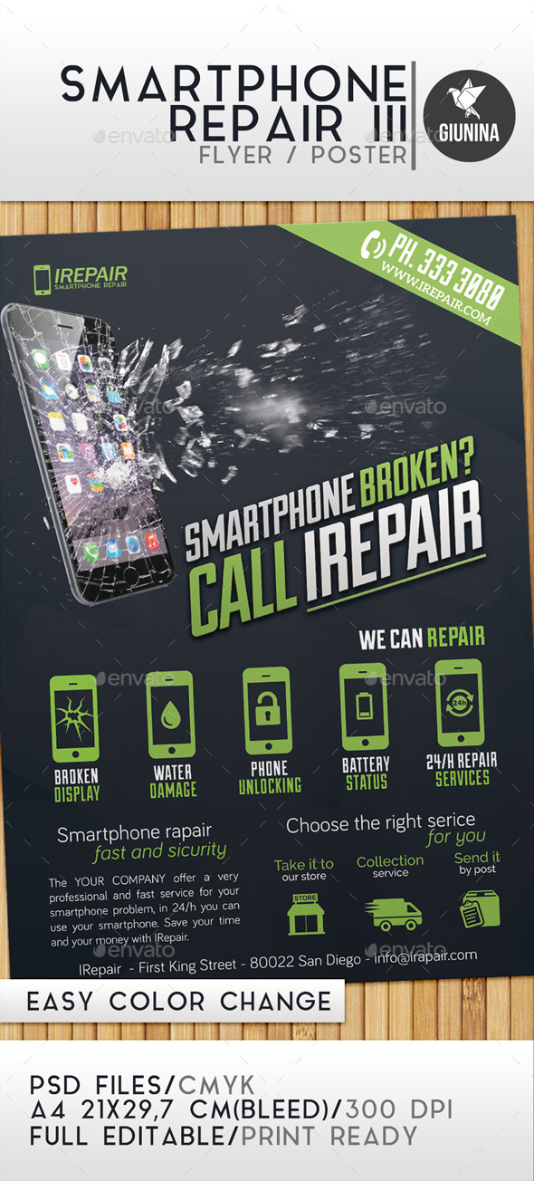Smartphone Repair 3 Flyer/Poster