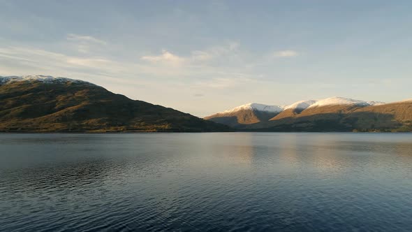 Slow Flight Over the Shores of a Scottish Loch