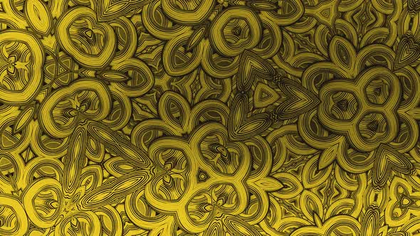 Yellow mandala pattern background