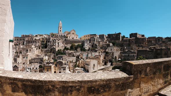 View of the city of Matera, Basilicata, Italy