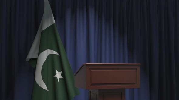 Flag of Pakistan and Speaker Tribune