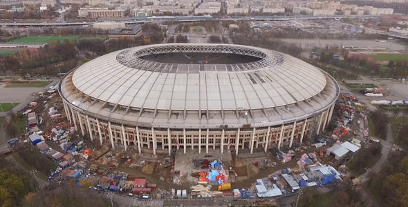 Flying Over The Luzhniki Stadium