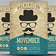 Vintage Movember Party Flyer Template - GraphicRiver Item for Sale