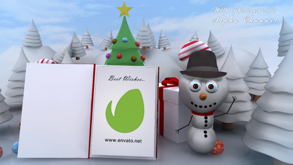 Snowman - Book Open