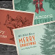 10 Retro Illustrated Christmas Backgrounds/Cards - GraphicRiver Item for Sale