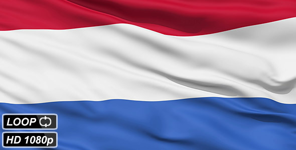 Waving National Flag Of Netherlands