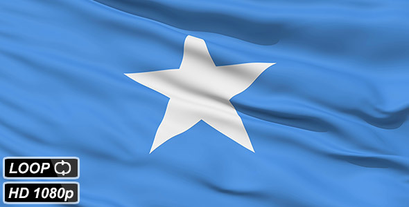 Waving National Flag Of Somalia