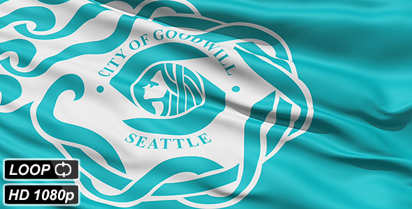 American State City Flag of Goodwill Seattle