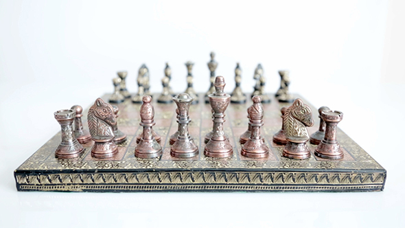Chessboard With Chess Pieces