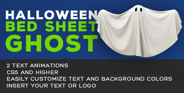 Halloween Bed Sheet Ghost Logo Reveal