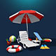 Beach Set - 3DOcean Item for Sale