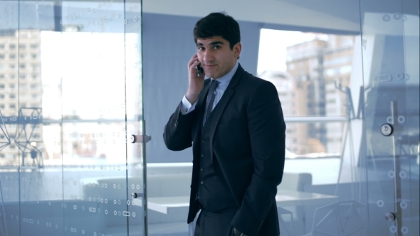 Young Businessman Talking On The Phone