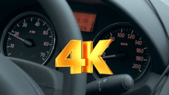 Car Dashboard With Low Speed Shown