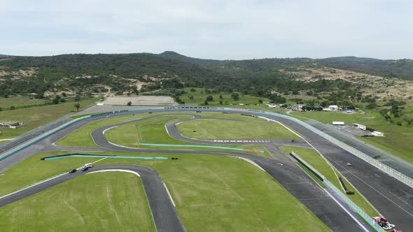 Fly over NASCAR racetrack. Miguel E. Abed (AIMA). Puebla, Mexico