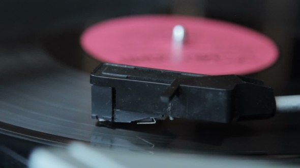 Record Vinyl On Turntable In Vintage Color Tone