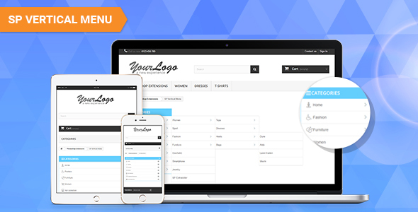 SP Vertical Menu - Responsive Module