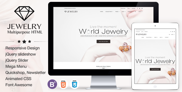 Jewelry - eCommerce Responsive HTML5 Template