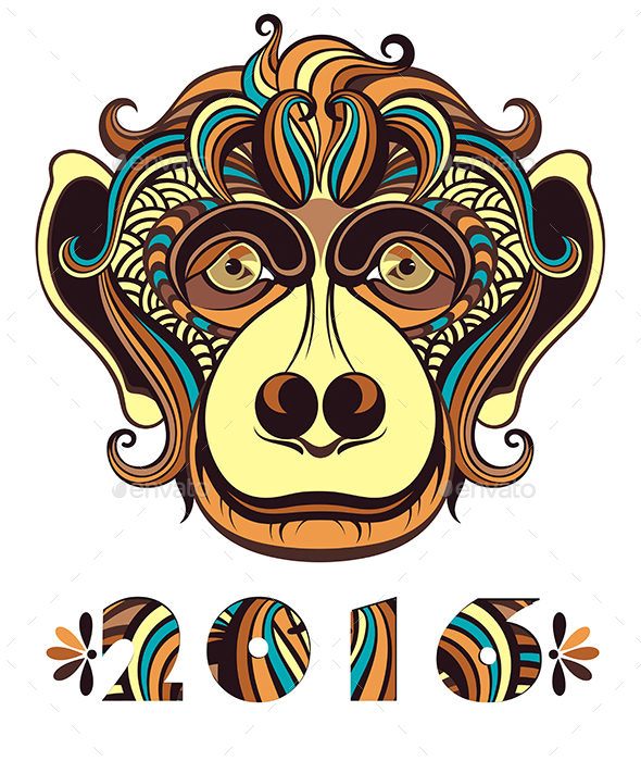 Vector Illustration of a Monkey