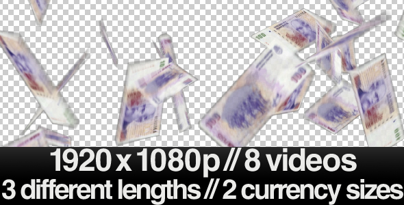 Peso Argentino Money Falling out of sky - 8 Videos alt
