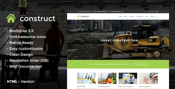 Construct - Konstrukcja HTML5 i szablon biznesowy