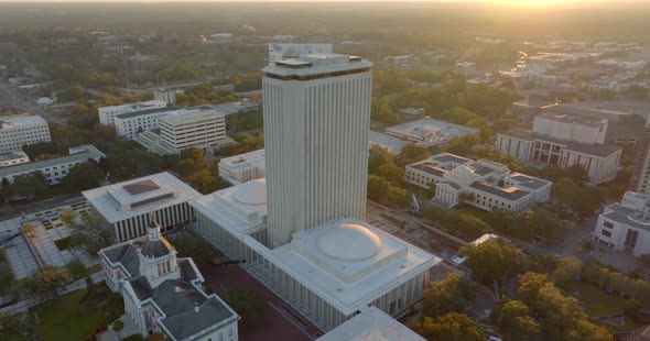 5k Aerial Orbit Florida State Capitol Building