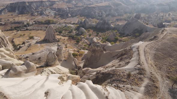 Cappadocia Landscape Aerial View. Turkey. Goreme National Park