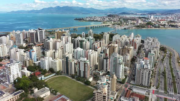 Florianopolis Beach Brazil. International tourism landmark.