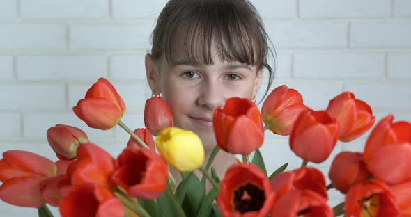 Joyful time with flowers. 