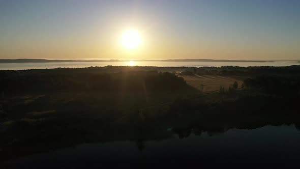 Top View of Lake Drivyaty in the Braslav Lakes National Park the Most Beautiful Lakes in Belarus