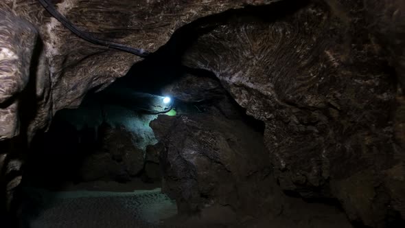 Natural Cave Prolonged Illumination of the Tunnel Through