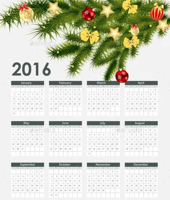 2016 New Year Calendar