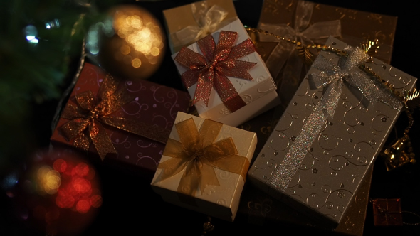 Christmas Presents Under Christmas Tree