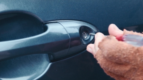 The Thief Hacks The Door Lock In The Car