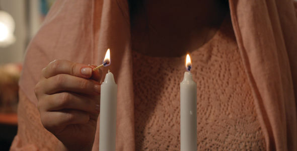 Lighting Sabbath Candles