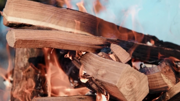 Barbecue Fire Firewood