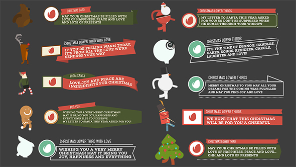 10 Christmas Characters Lower Thirds alt