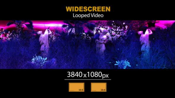 Widescreen Statues Abstract Garden 03 alt