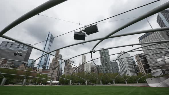 Hyperlapse at the Great Lawn of Jay Pritzker Pavilion