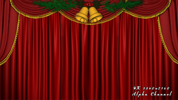 Christmas Curtain Open alt