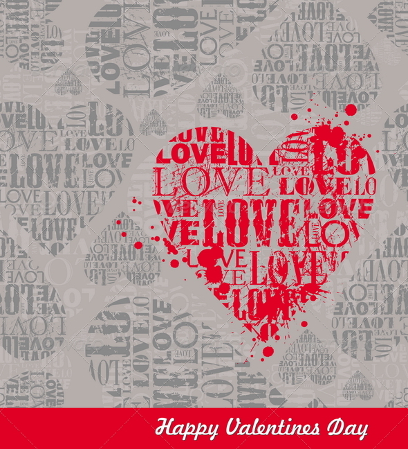 Vector Abstract Valentines Seamless Background