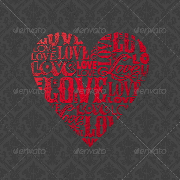 Vector Valentines Design With Heart