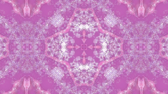 Abstract Pink Christmas Kaleidoscope