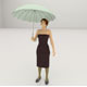 3D woman with umbrella - 3DOcean Item for Sale