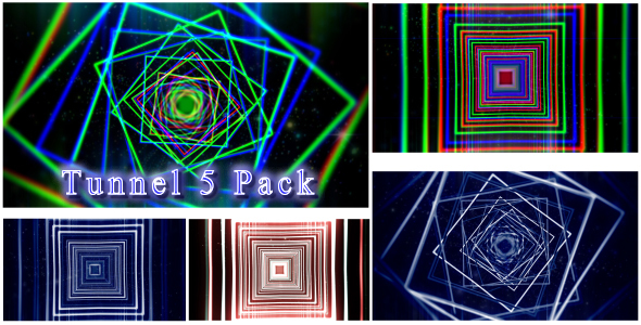 Tunnel Creative Vj Boxes Background (5 Pack)
