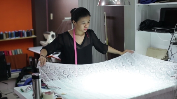 Asian Woman Tailor Fashion Clothes Dress Designer