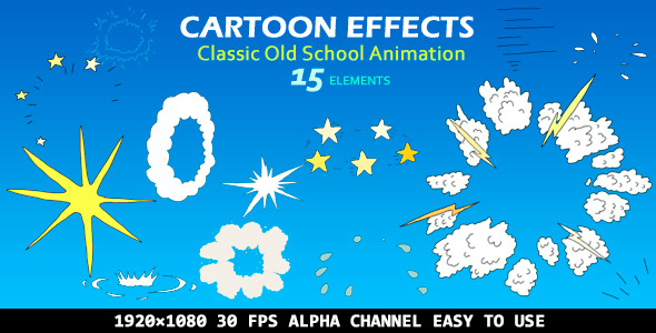 Classic Cartoon 2D Effects (15 elements)