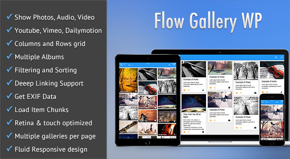 Flow Gallery - Galeria multimediów Wtyczka Wordpress